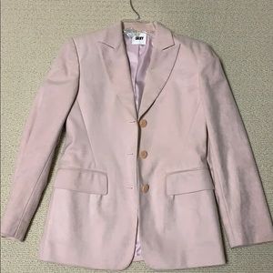 DKNY blush pink faux suede  blazer